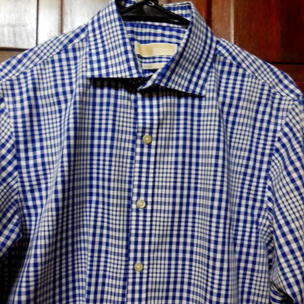 Michael Kors 100% Cotton Long Sleeve No-Iron Shirt Size 151/2"